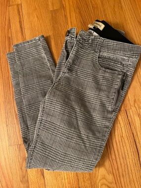 Democracy Gray Plaid Chinos